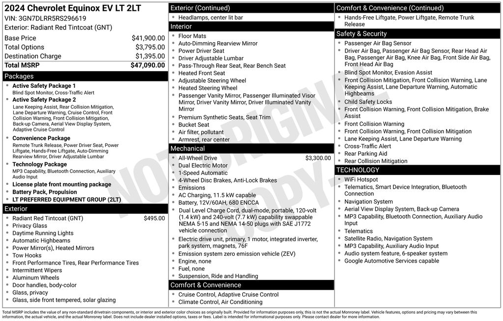 chevrolet equinox ev 2024 3GN7DLRR5RS296619 image chevrolet equinox ev 2024 3GN7DLRR5RS296619 image